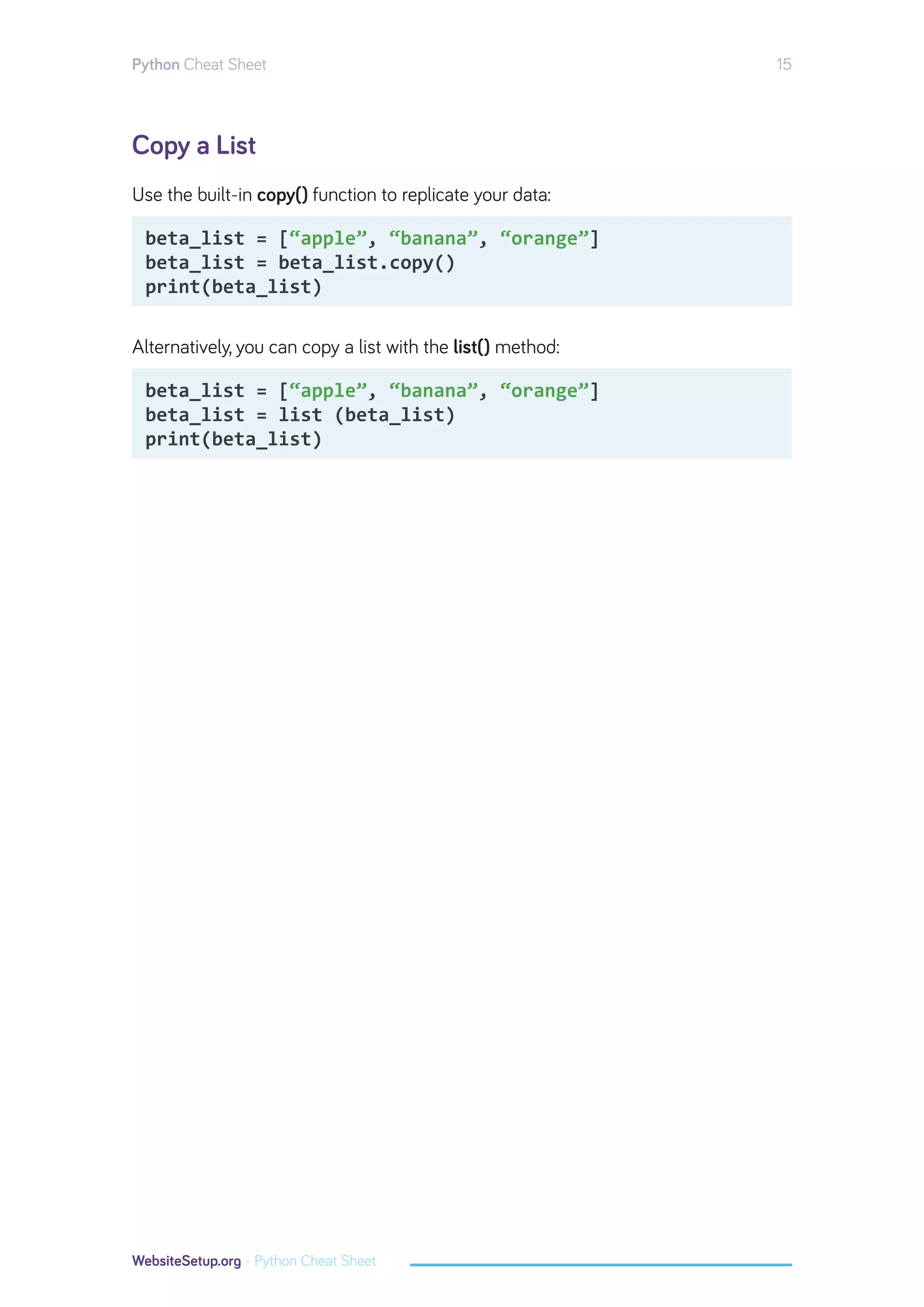 Python cheat-sheet | PDF