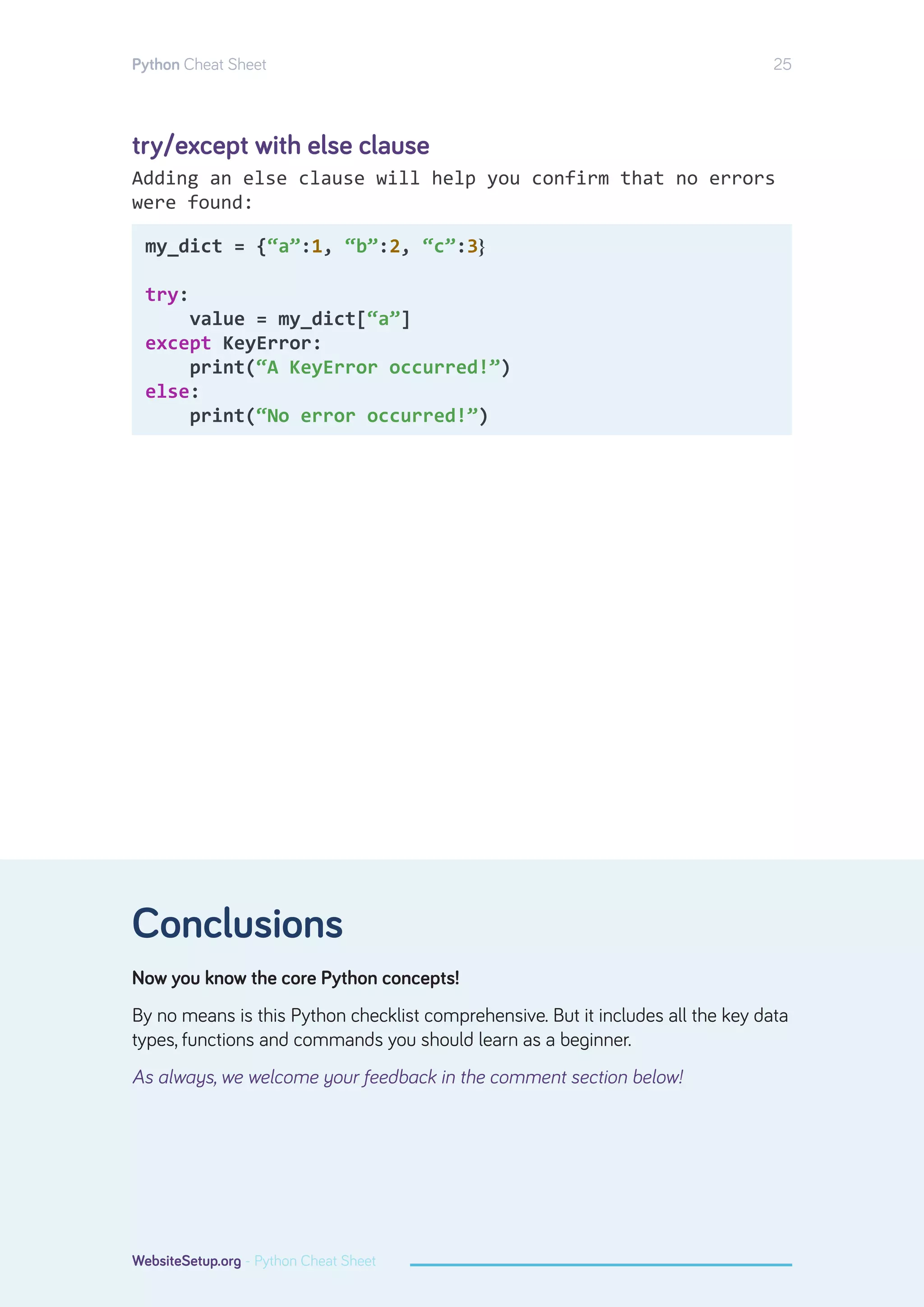 Python cheat-sheet | PDF