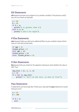 Python cheat-sheet | PDF