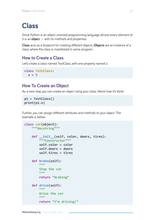 Python cheat-sheet | PDF