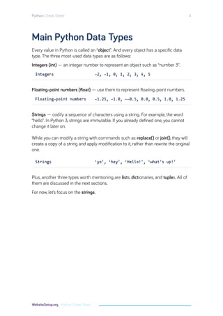 Python cheat-sheet | PDF