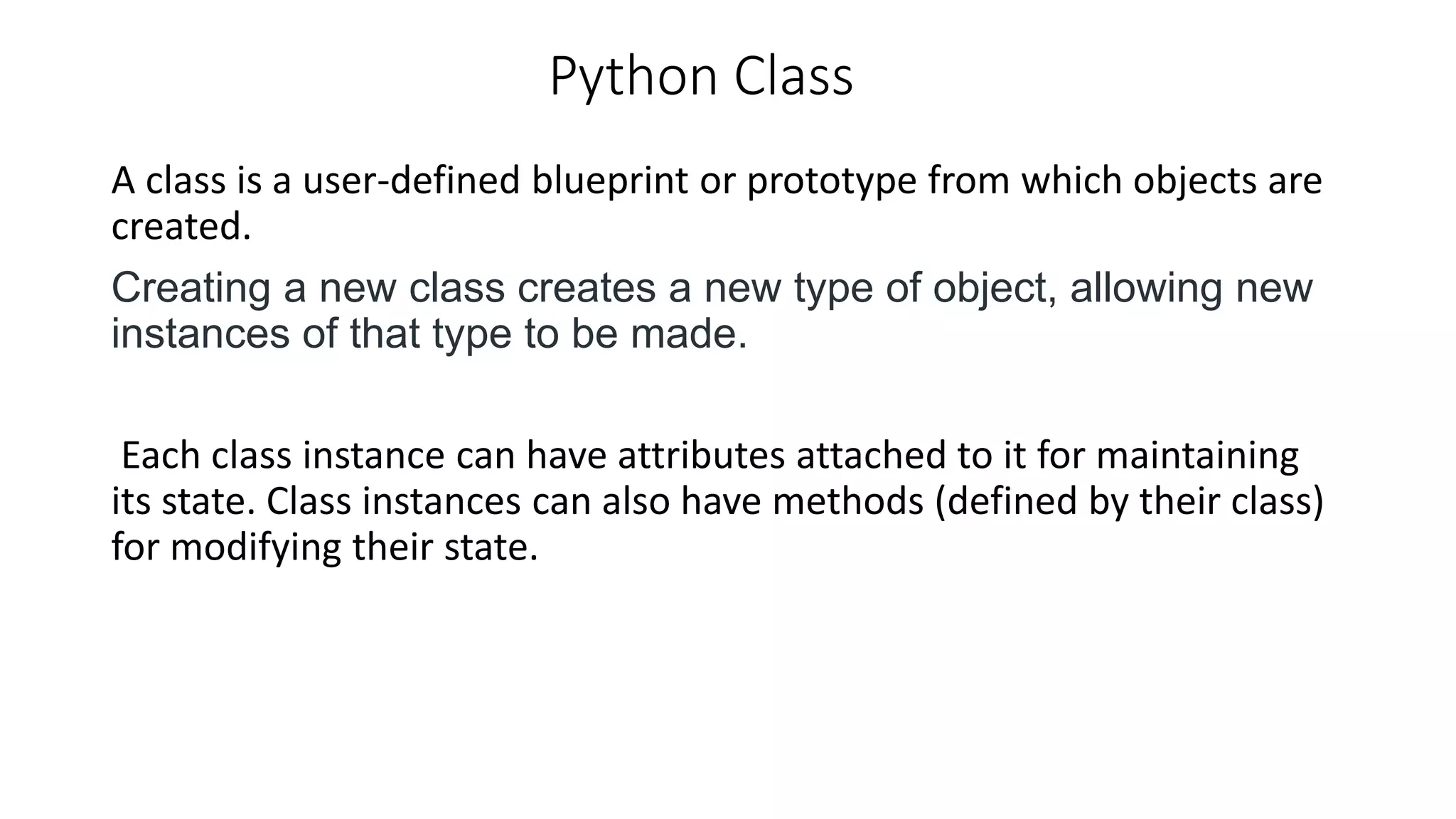Python-Classes.pptx | Programming Languages | Computing
