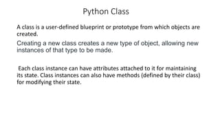 Python-Classes.pptx | Programming Languages | Computing