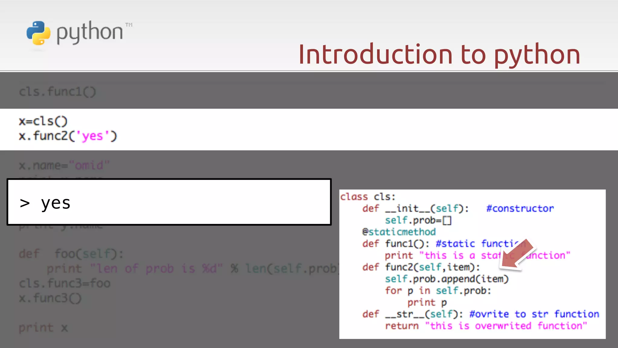 Introduction to python > yes! 