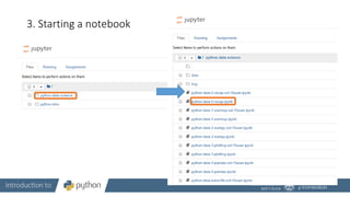 3. Starting a notebook
 