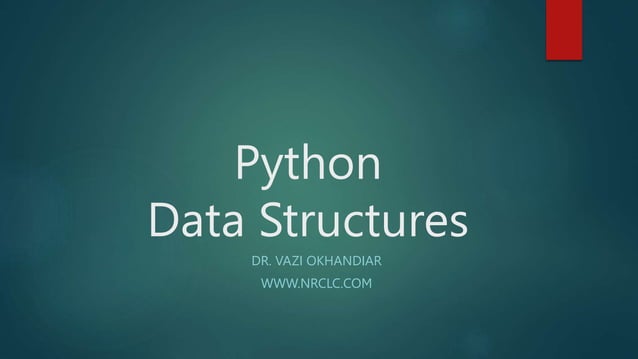 Python - Data Structures | PPTX