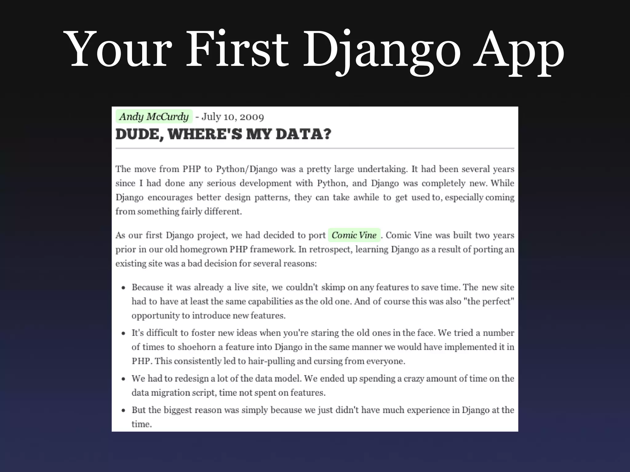 Your First Django App 