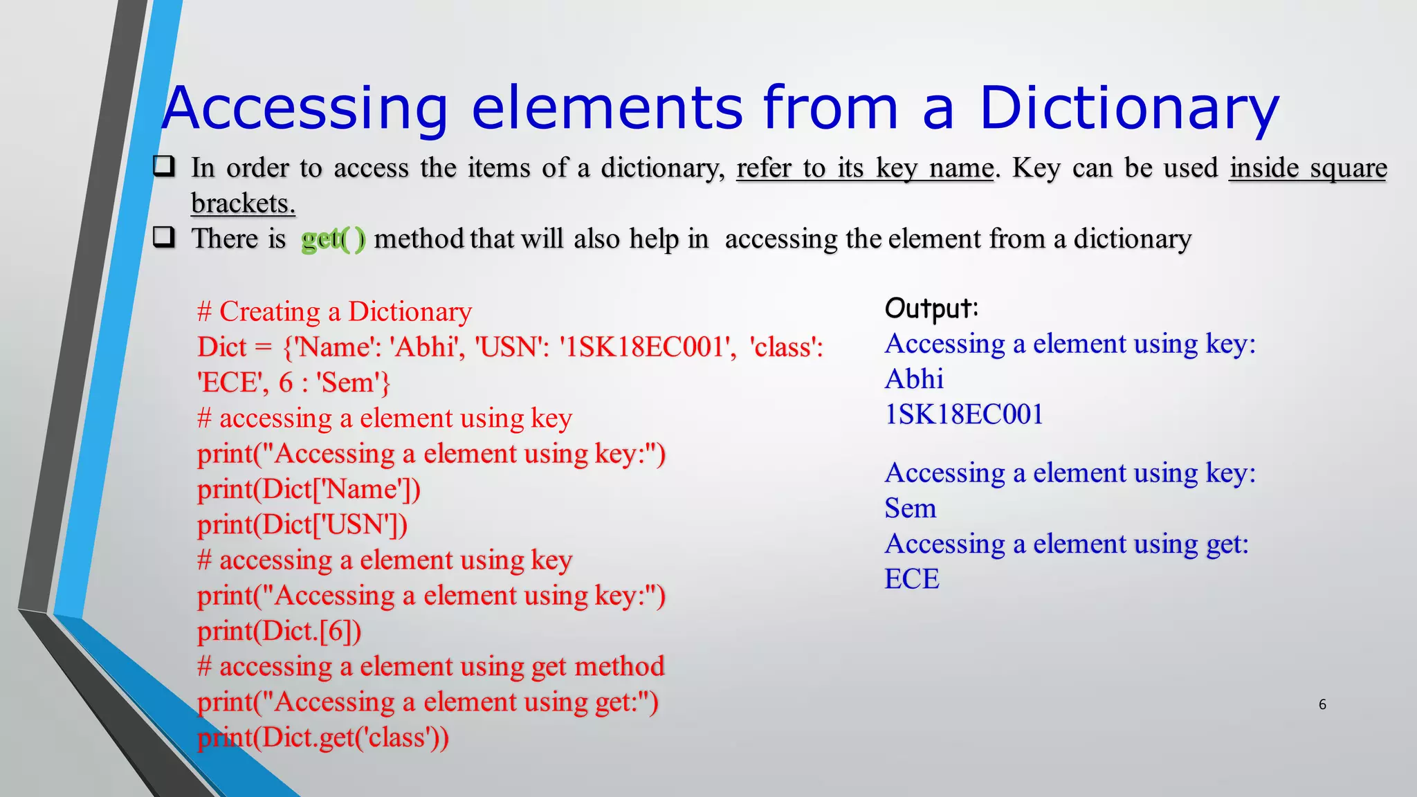 Python dictionaries | PPT