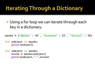 Python dictionary | PPT