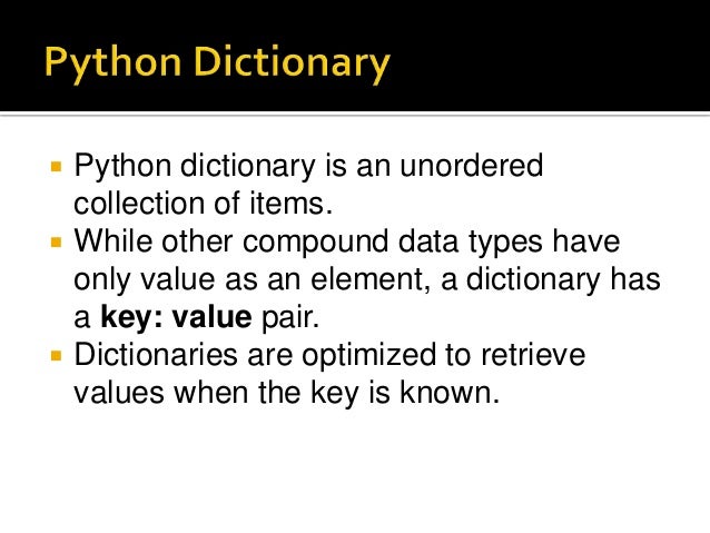 Python dictionary