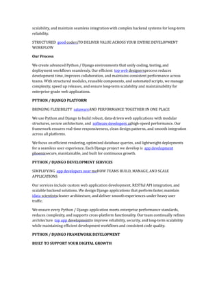 Python / Django Development & Web Application Services | PPTX