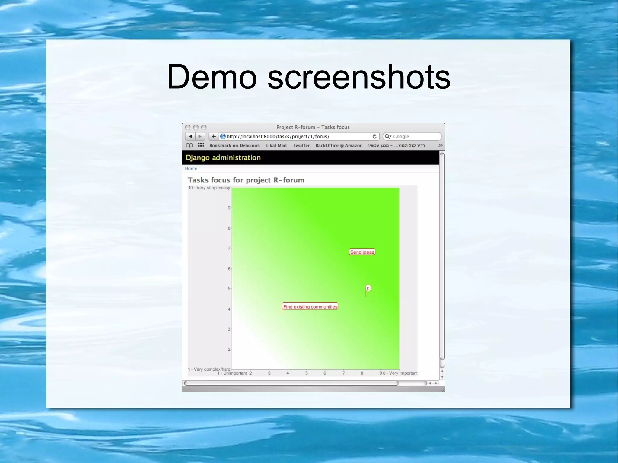 Demo screenshots
 