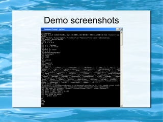 Demo screenshots
 