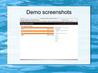 Demo screenshots
 