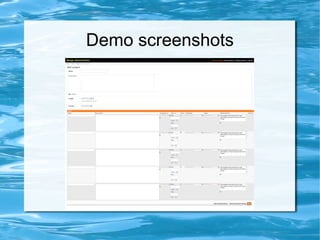 Demo screenshots
 