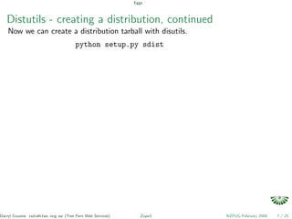 Python eggs, zc.buildout, zopeproject and zope3