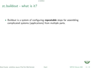Python eggs, zc.buildout, zopeproject and zope3