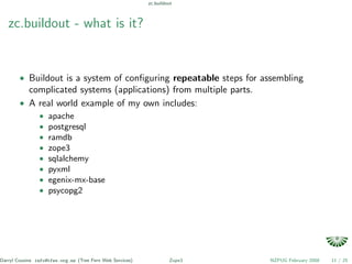 Python eggs, zc.buildout, zopeproject and zope3