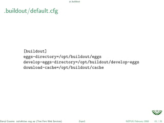 Python eggs, zc.buildout, zopeproject and zope3