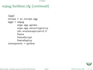 Python eggs, zc.buildout, zopeproject and zope3