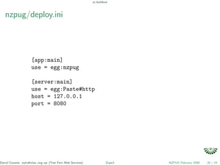 Python eggs, zc.buildout, zopeproject and zope3