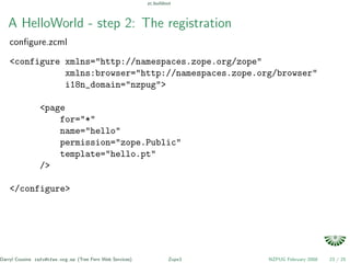 Python eggs, zc.buildout, zopeproject and zope3