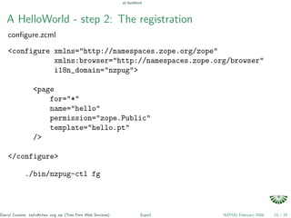 Python eggs, zc.buildout, zopeproject and zope3