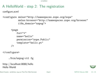 Python eggs, zc.buildout, zopeproject and zope3