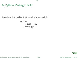 Python eggs, zc.buildout, zopeproject and zope3