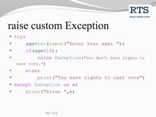 Python Exception Handling | PPT