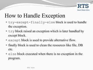 Python Exception Handling | PPT