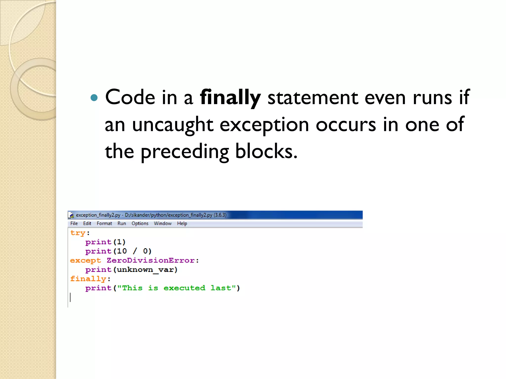 Python exception handling | PPT