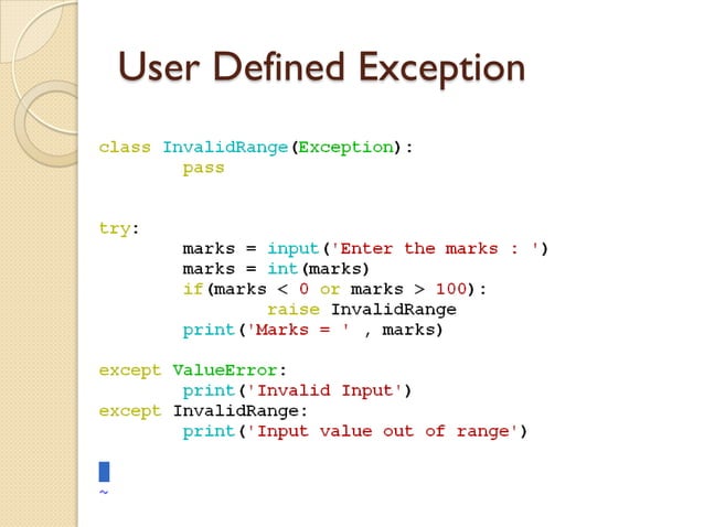 Python exception handling | PPT