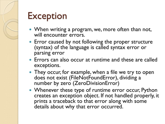 Python exception handling | PDF