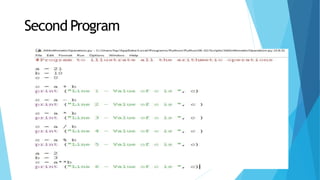Second Program
 