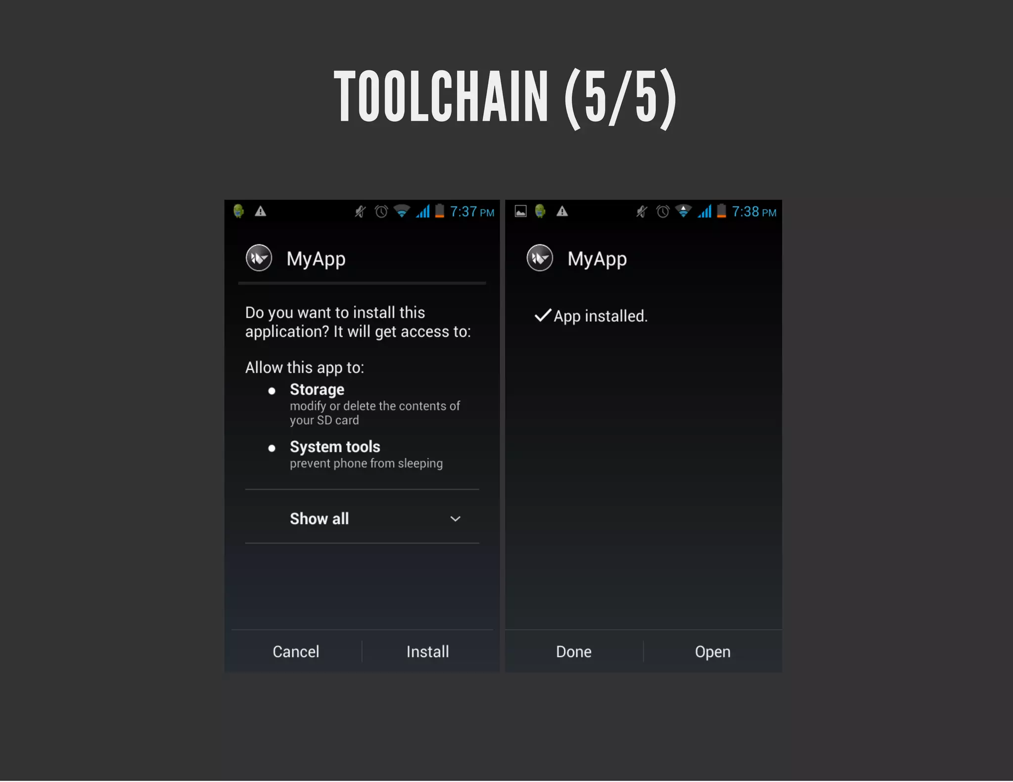 TOOLCHAIN (5/5)

 