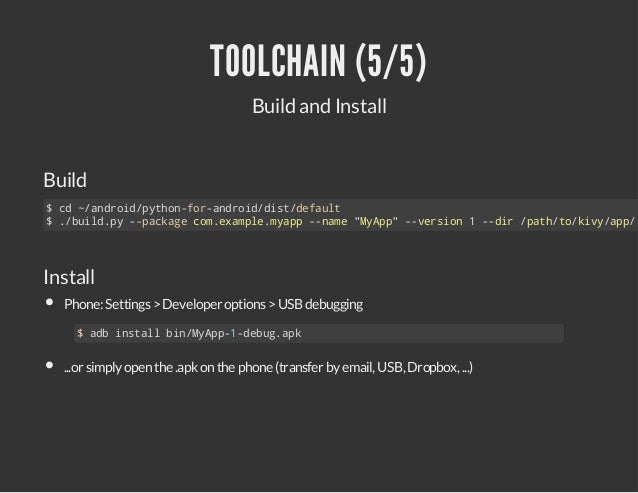 standalone android apps in python 10 638