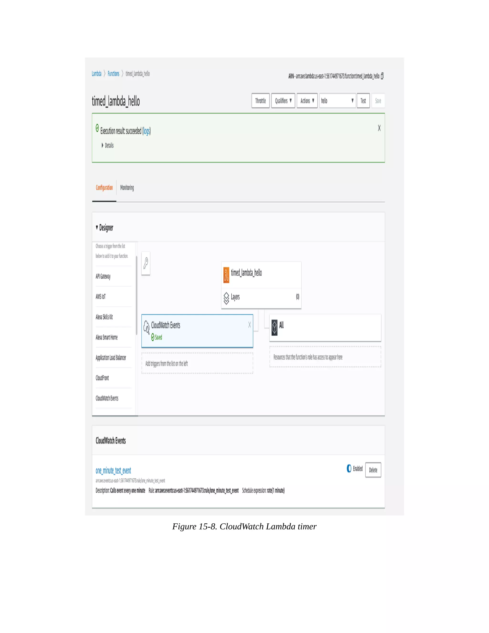Figure 15-8. CloudWatch Lambda timer
 