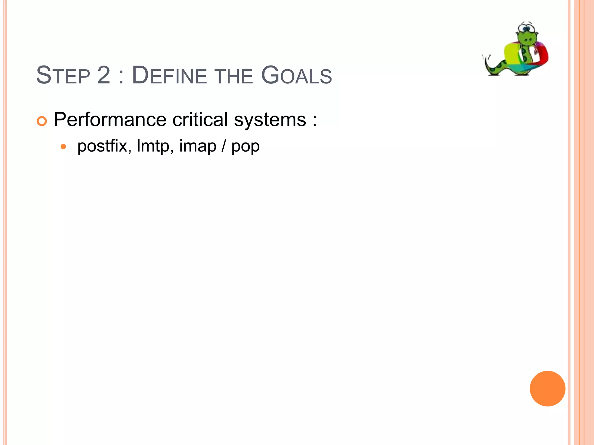 Step 1 : PrototypeBuggy system re-written as prototype in PythonSurprise! Worked a lot better than its C cousinPrototype is now in production!Spread the word about this rewrite around meSome technical people liked the ideaOne has not been so enthusiast … my managerCons: no integration with homemade systemsJust one example