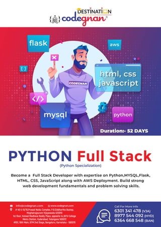 Codegnan- Full Stack Python training in Hyderabad (course syllabus)