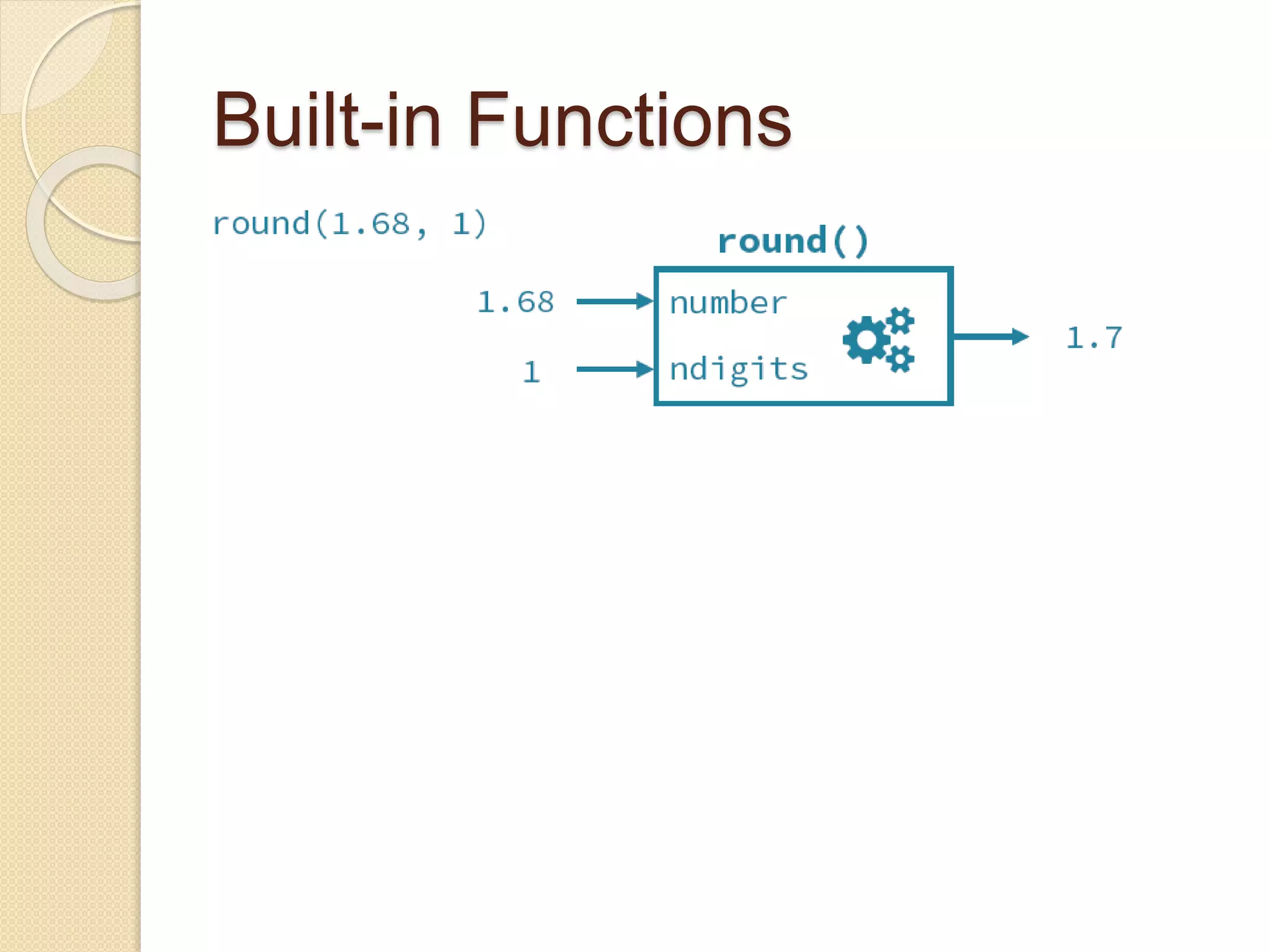 Built-in Functions
 