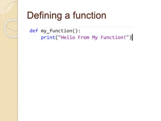 Python Functions | PPTX