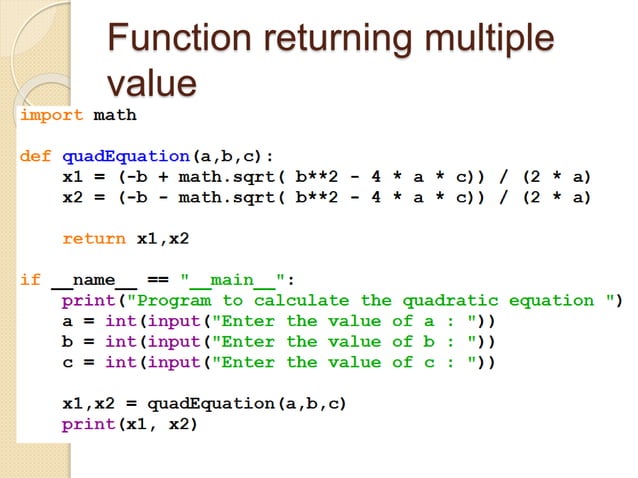 Python Functions | PPTX