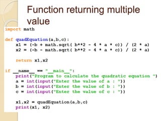 Python Functions | PPT