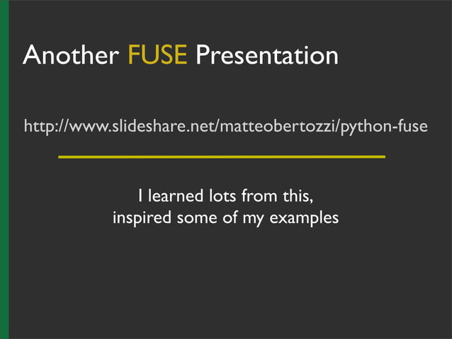 Python & FUSE | PPT