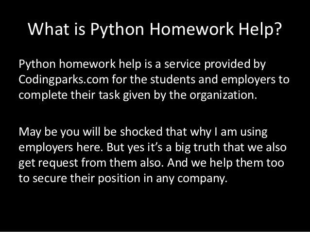 Do my python homework