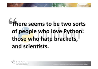 Python for High Performance and Scientific Computing | PDF