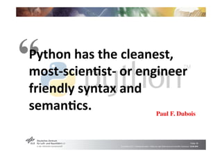 Python for High Performance and Scientific Computing | PDF