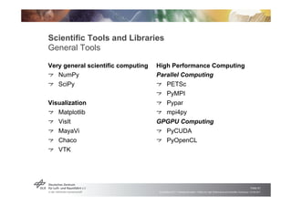 Python for High Performance and Scientific Computing | PDF