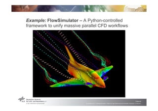 Example: FlowSimulator – A Python-controlled
framework to unify massive parallel CFD workflows




                       ...